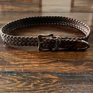 Talbots genuine leather braided belt